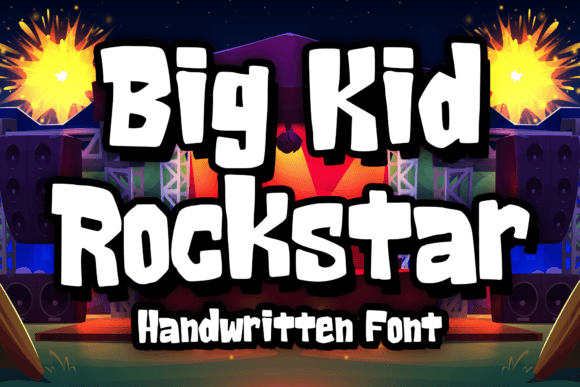 Big Kid Rockstar: The Playful Display Font for Festive Editorial Design