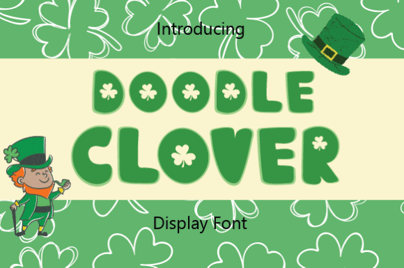 Doodle Clover: The Quirky Display Font for Cheerful Designs