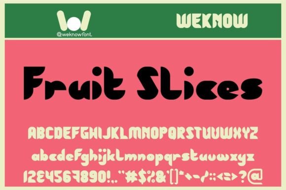 Fruit Slices: A Playful Display Font for Handmade Brands