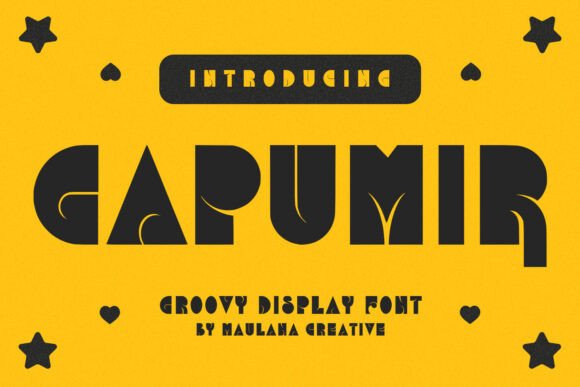 Gapumir: The Groovy Display Font for Retro Editorial Design