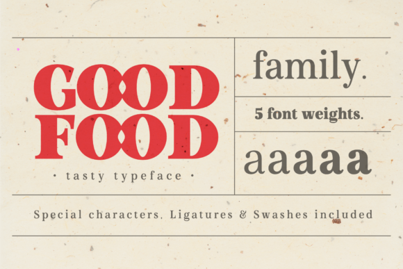 Good Food: The Premium Display Typeface for Modern Branding