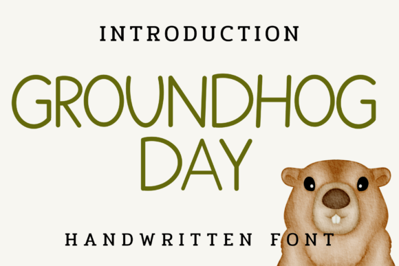 Groundhog Day: A Playful Handwritten Display Font for Makers