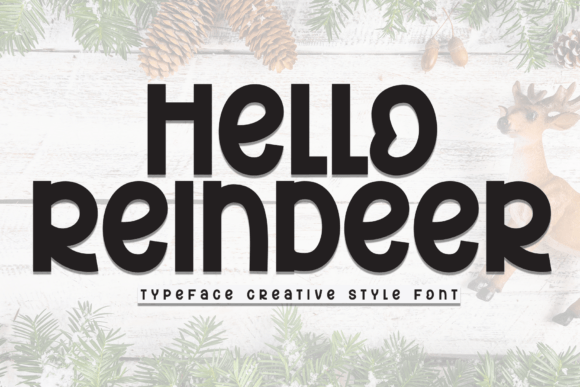 Hello Reindeer: A Bold Display Font for Holiday Campaigns