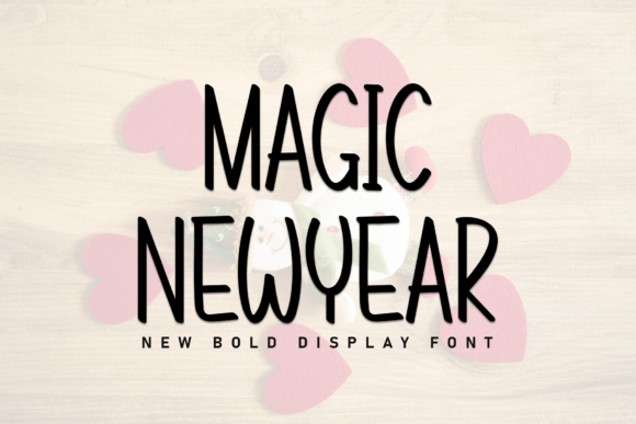 Magic Newyear: A Handwritten Display Font for Editorial Design