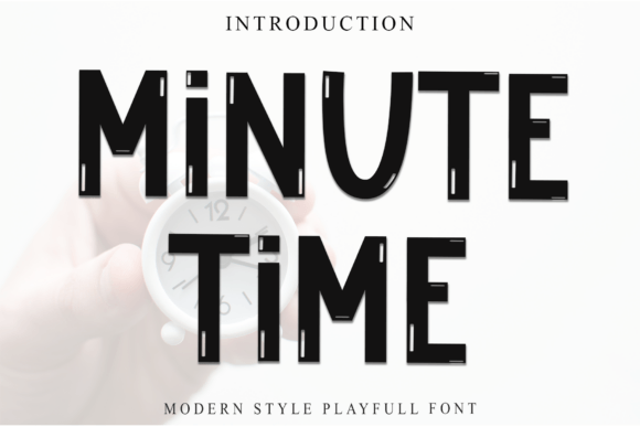 Minute Time: A Shiny Bold Display Font for Crafters