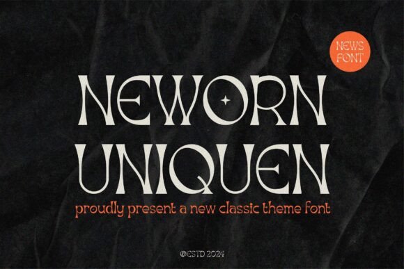 Neworn Uniquen: A New Classic Font for Editorial Design