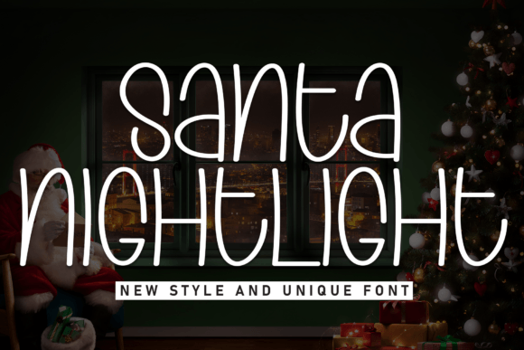 Santa Nightlight: A Whimsical Display Font for Holiday Editorial Design