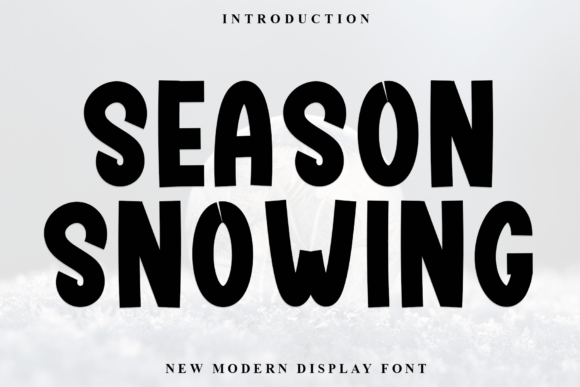 Season Snowing Typeface: A Festive Display Font for Holiday Branding