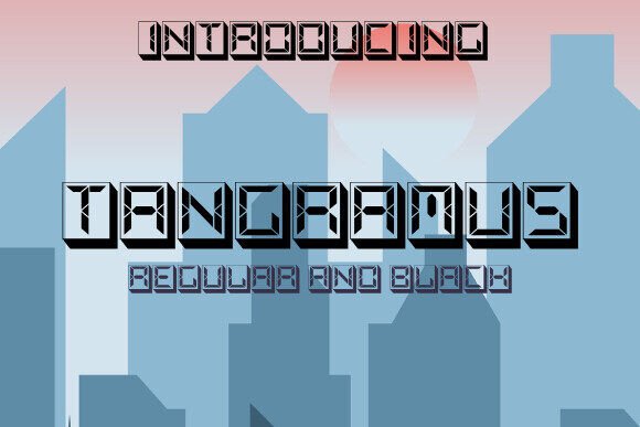 Tangramus: The Modern LCD Display Font for Digital and Print Crafts