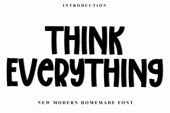 Think Everything: A Warm Display Font for Handmade Creators