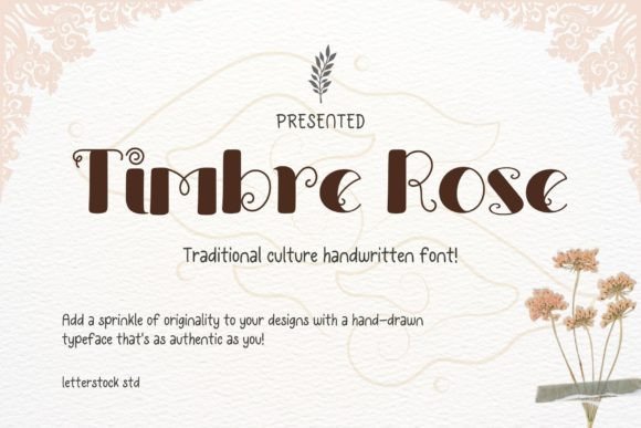 Timbre Rose: A Hand-Drawn Display Font for Editorial Design